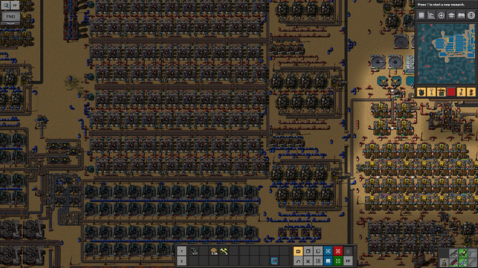 Factorio Blue ore Section - smaller