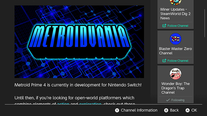 Metroidvania logo by Nintendo